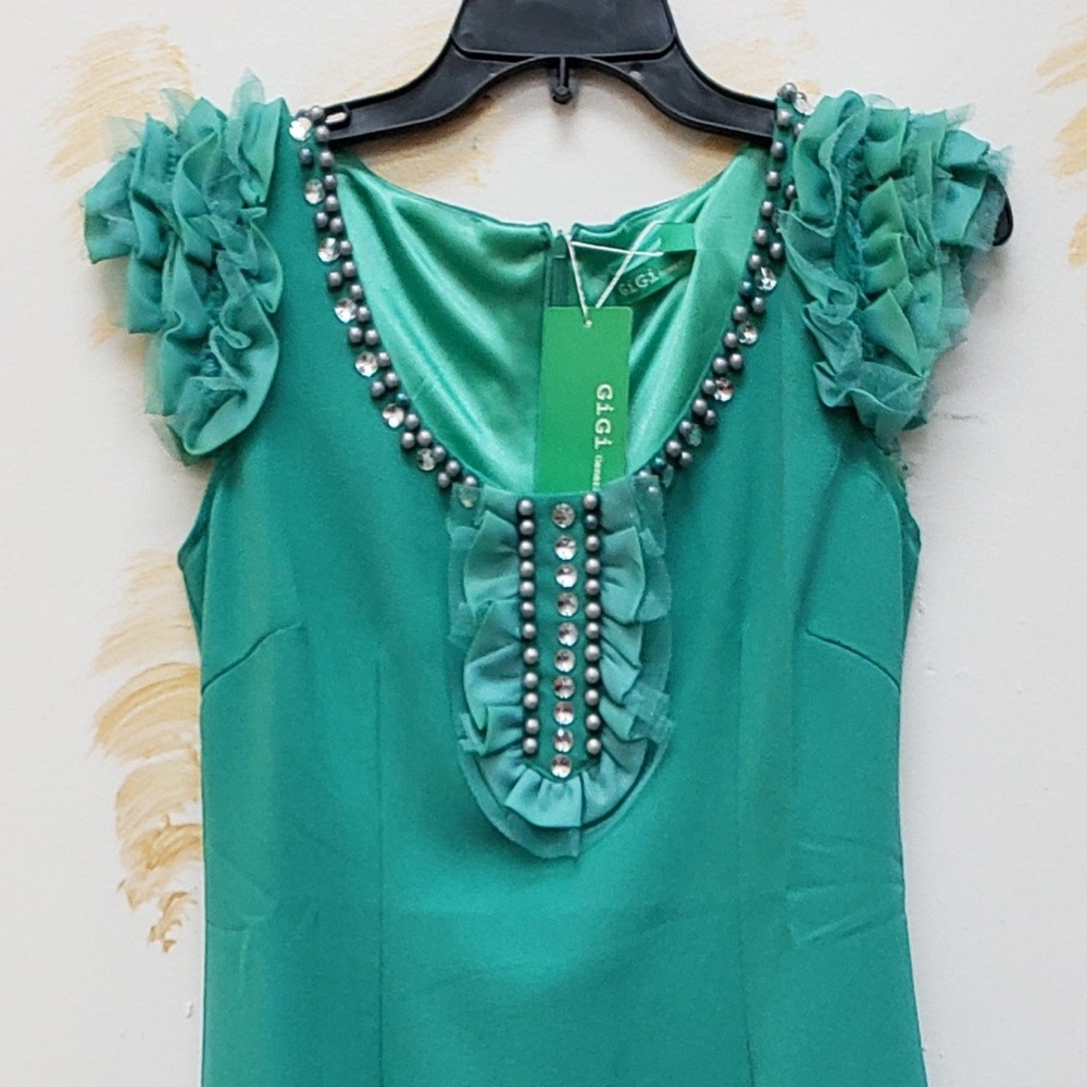 Formal Green Mini Dress NWT!